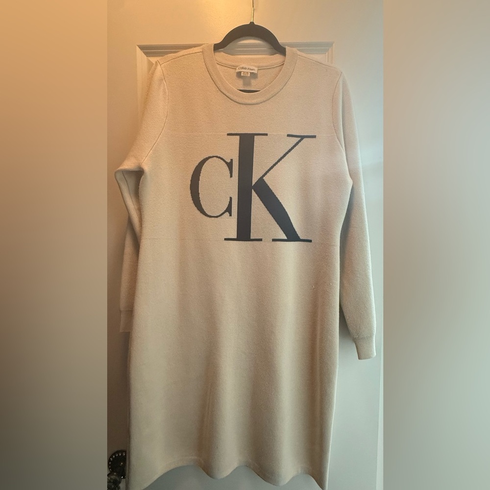 Calvin Klein Beige Sweater with Logo